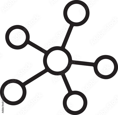 Simple network diagram with central node and connections