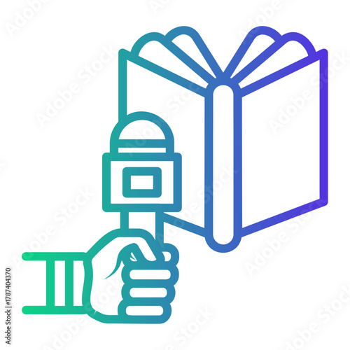 reporter Line Gradient Icon