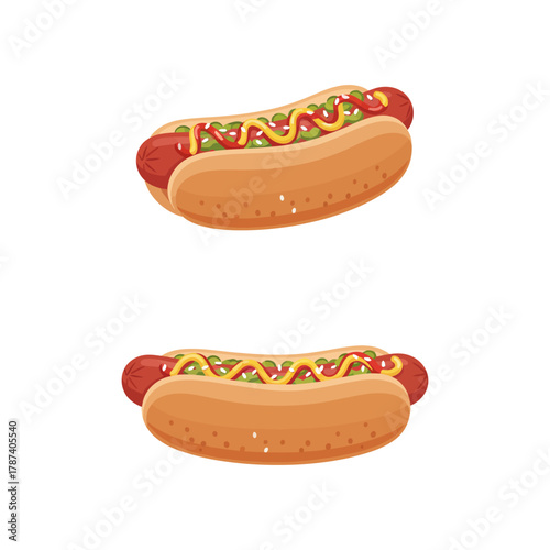 Delicious Hotdog in a Fresh Bun with Tasty Toppings