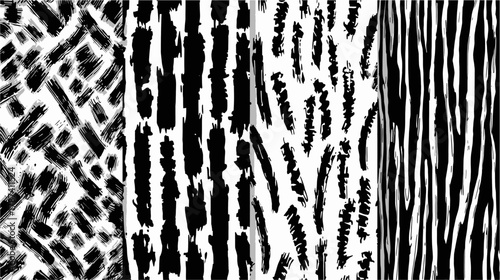 Abstract black and white patterns, textures, and designs create a visually interesting and dynamic background for various creative projects.