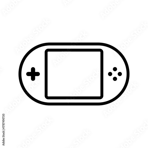 Outline game pad mobile gaming line art control

