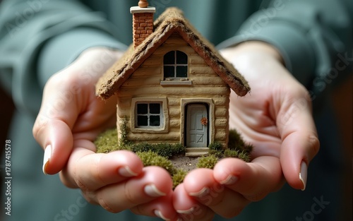 Conceptual symbold home made from hands. High quality