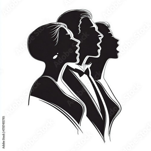 Beautiful Carolers silhouet...