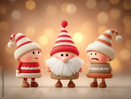 Santa annoyed by elves