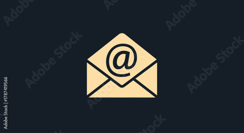 This is a minimalist graphic icon representing email