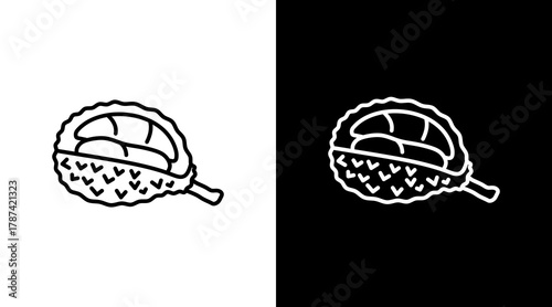 Durian  White Icon Set Design