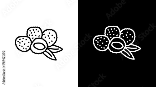 Lychee  White Icon Set Design