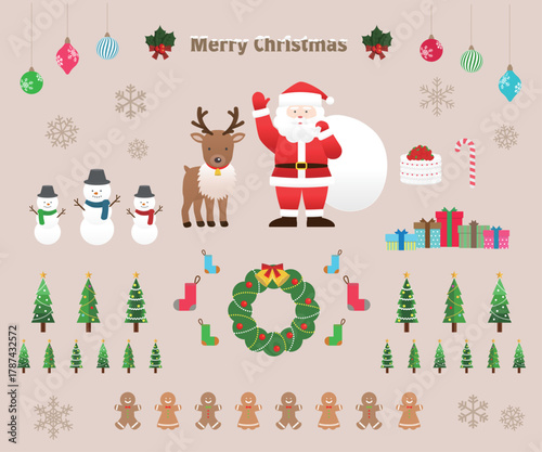 クリスマスのイラスト素材セット