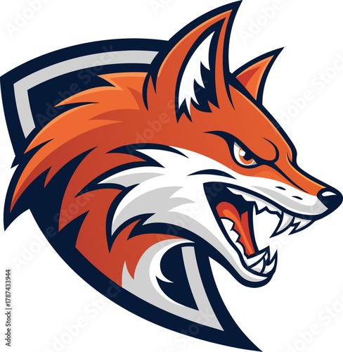 unique fox logo, fox illustration, vector creative fox Animal Modern Simple Design Concept logo set