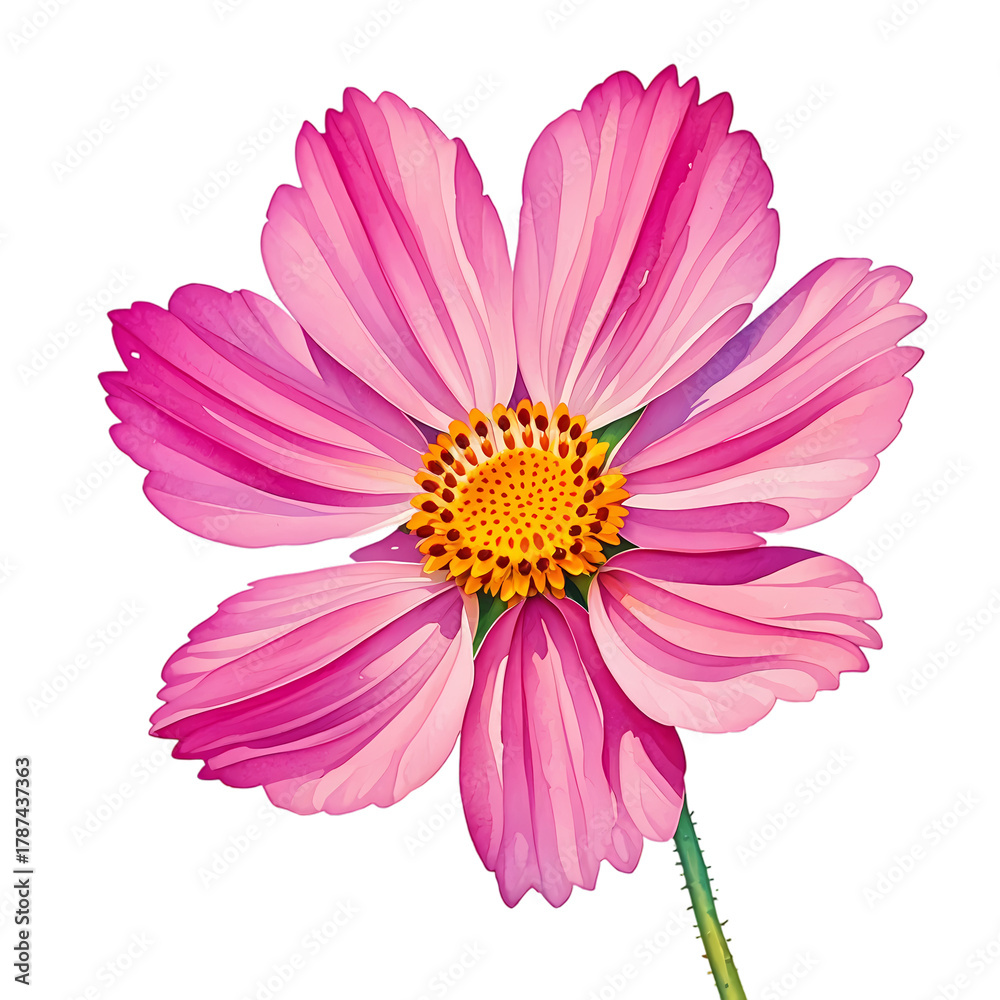 Obraz premium Vibrant Pink Peony isolated on transparent background