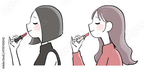 メイクする女性のイメージ