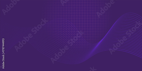Light purple wave abstract background. Gradient. The surface texture of the fabric is firm. Dark colored background with space for design. Plum eggplant color combination