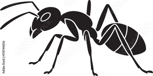 Ant Silhouette Vector Art Icon