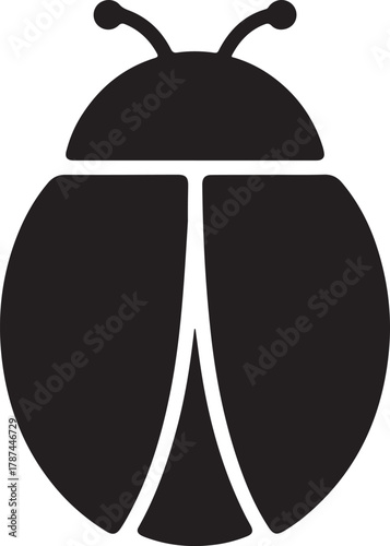 Simple Ladybug Silhouette Icon