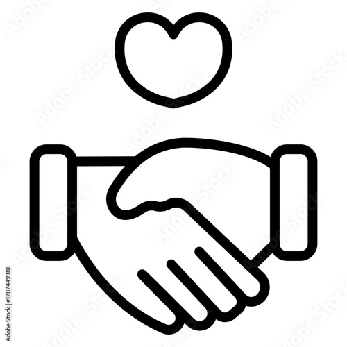 HoldingHand Vector Line Icon Design