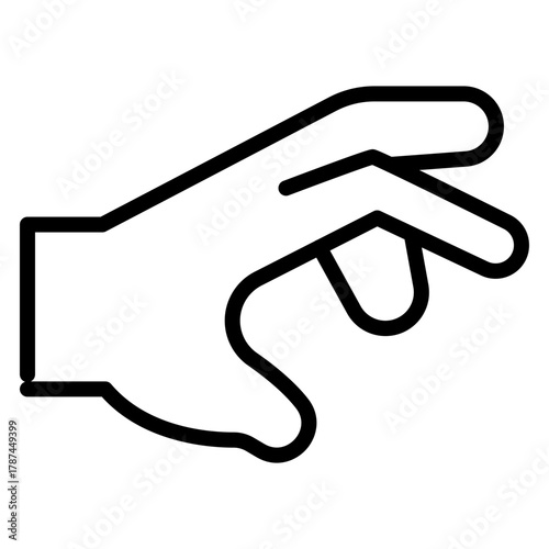 Grab Vector Line Icon Design