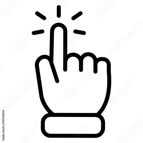 IndexFinger Vector Line Icon Design