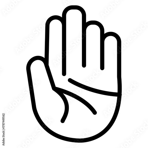 PalmPrint Vector Line Icon Design