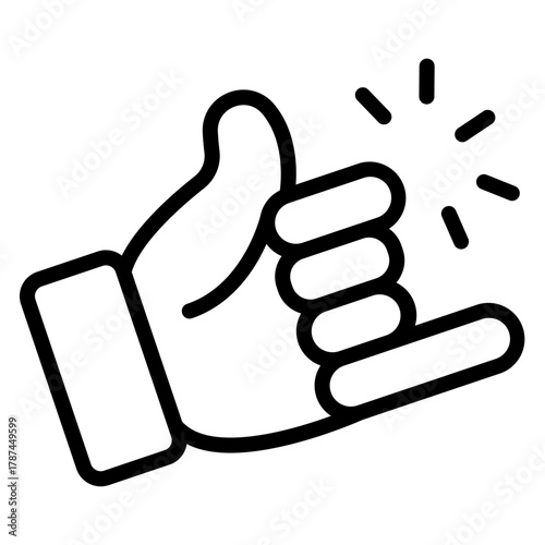 CallMeHand Vector Line Icon Design