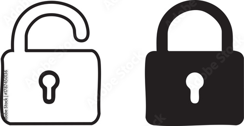 Padlock icon secure lock symbol safety and protection