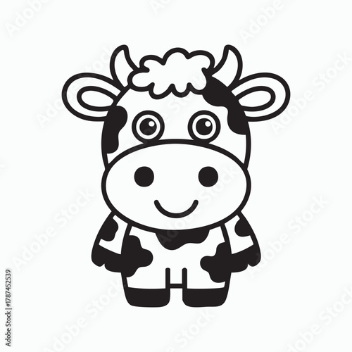 Cute cartoon cow vector