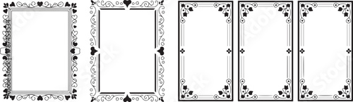 Lovely Hearts Frame Border Adornment for Greeting Card Decoration and Invitation Element