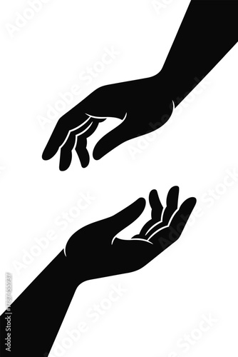 free hands holding vector illustration
