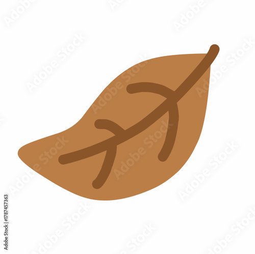 Bay Leaf in Flat Hand-Drawn Style for Cooking Design