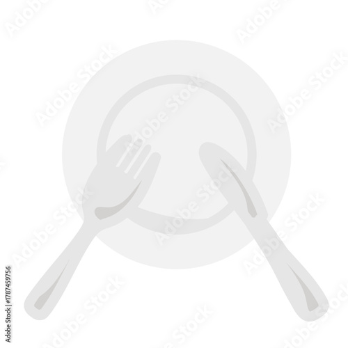 ナイフとフォーク　テーブルマナー　イラスト