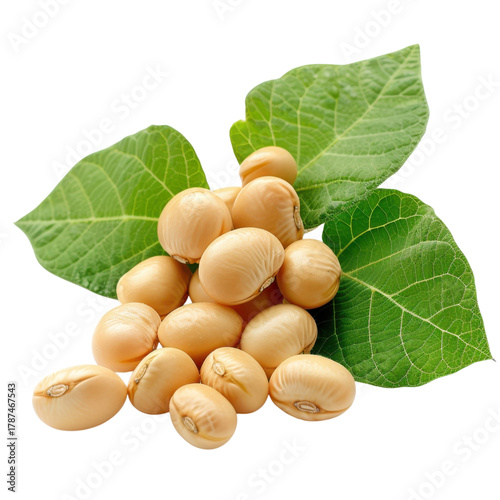 Fresh soybeans close up healthy food soybean plant leaves bean agriculture protein vegetarian diet