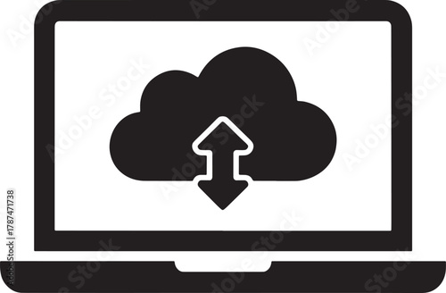 Laptop sync with cloud server technology for backup or file sharing data transfer