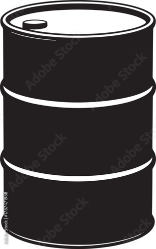 Oil barrel vector illustration using for fuel storing and petroleum transport