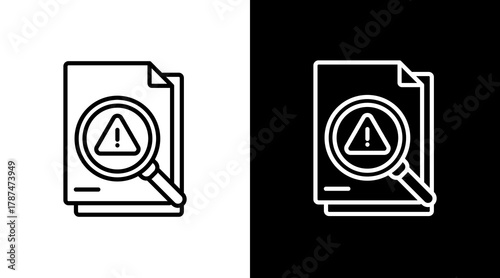 Risk Assessment White Icon Set Design