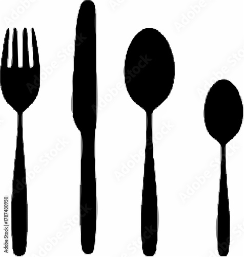 Icon spoon fork and knife on ...