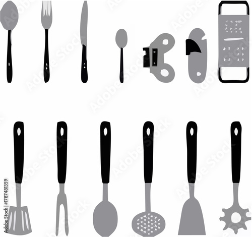 Kitchen Utensils Set Vector.eps
