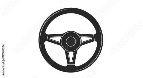 Modern sport steering wheel design for automotive enthusiasts and racing simulation projects offering control and style, Generative AI