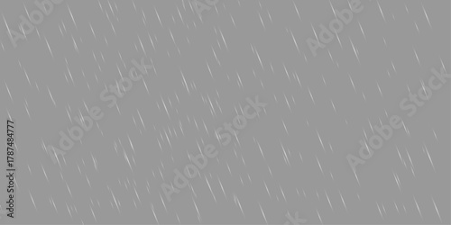 Realistic rain drops, rainfall and snowfall on transparent background with natural wet water effect, misty drizzle and heavy rain atmosphere creating dynamic outdoor snow falling weather scene