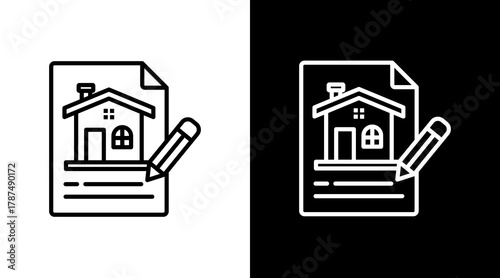 Contract White Icon Set Design