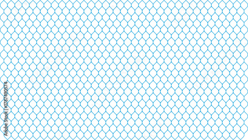 Blue Diamond Grid. Geometric Repeating Pattern with Vertical Symmetry and Abstract Structure. Vector illustration