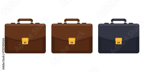 Three business briefcases of varying shades perfect for entrepreneurs and professionals looking for style and functionality