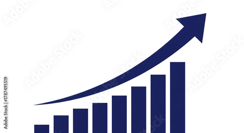 Free Download Blue Bar Graph with Upward Trending Arrow on Black Background chart isolated on a transparent background - GFXLoad