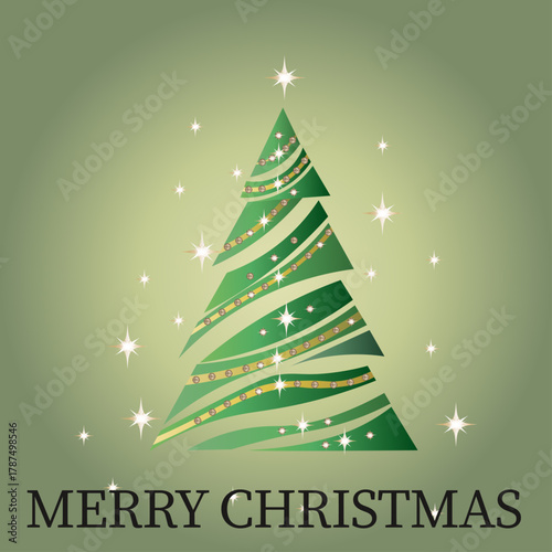 christmas tree on a blue background