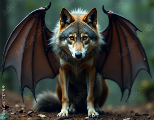 Hybrid animal between bat a...