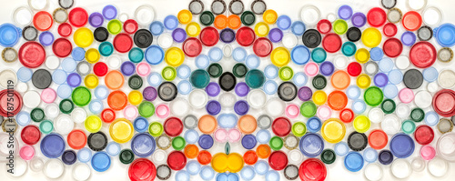 Recycled Multicolored Plastic Bottle Caps