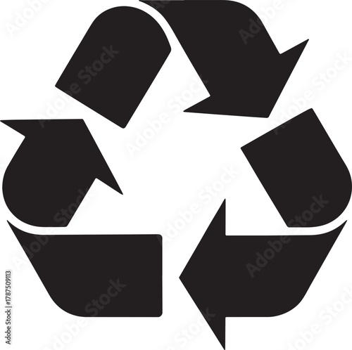 Recycling Symbol of Three Arrows for Environmental Protection and Conservation