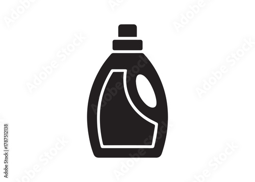 Laundry detergent bottle icon, Laundry detergent bottle solid vector