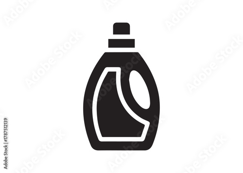 Laundry detergent bottle icon, Laundry detergent bottle solid vector