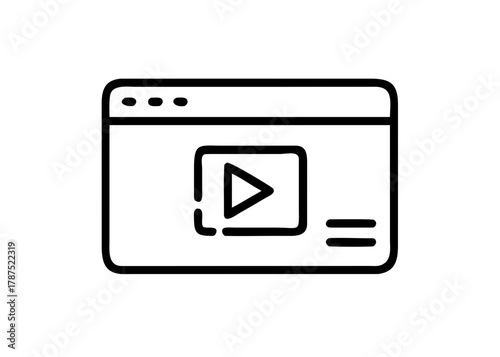 Online Video Playback in Browser Window Icon