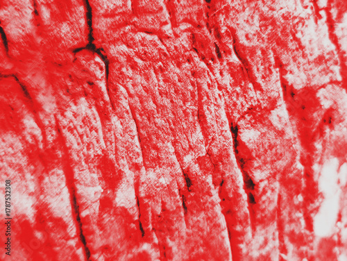 abstract smooth shapes and wooden with soft overlapping texture in red tone background