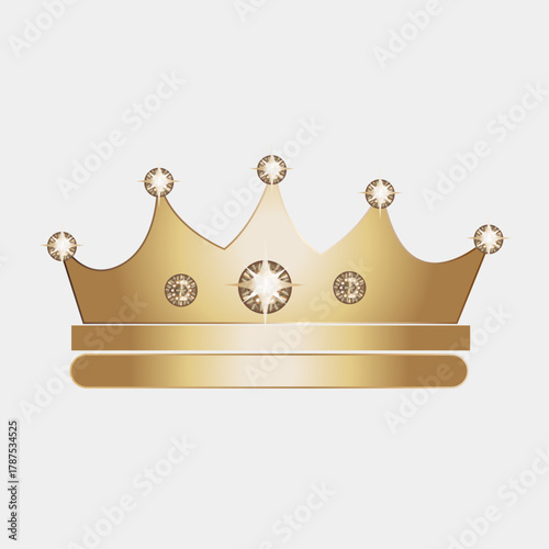 golden crown isolated on white